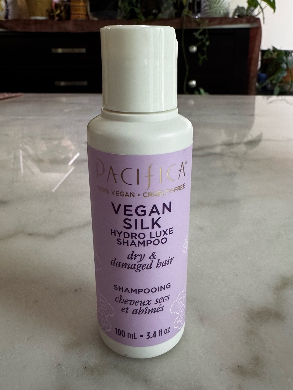 Pacifica Vegan Silk Hydro Luxe Shampoo - Lavender Purple Bottle
